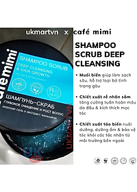 Dầu Gội Tẩy Tế Bào Chết Da Đầu Cafe Mimi Shampoo Scrub 330g Làm Sạch Sâu, Làm Phồng Chân Tóc, Hỗ Trợ Mọc Tóc