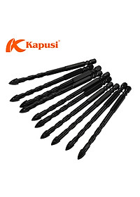Mũi khoan đa năng 4 cạnh hãng Kapusi Nhật Bản chuôi lục giác cỡ 6, 8, 10, 12mm