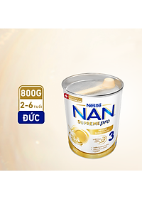 Sữa bột Nestlé NAN SUPREMEPRO 3 800g nhập khẩu Đức đạm Gentle Optipro ngừa mẫn cảm Tặng Đồ Chơi Bàn Kèm Chữ Cái (Dành cho trẻ từ 2 - 6 tuổi)