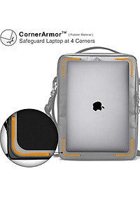 TÚI ĐEO CHÉO TOMTOC H14 (USA) URBAN CODURA SHOULDER BAGS FOR MACBOOK, LAPTOP, TABLET... 15.4″ BLACK - HÀNG CHÍNH HÃNG