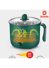 Nồi điện đa năng 1.3 Lít, nồi lẩu mini, ca nấu mì cao cấp 2 tầng - Nồi điện với 2 nấc nhiệt thế hệ mới có tay cầm - Hàng chính hãng D Danido (Logo hình ngẫu nhiên)