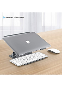 Giá Đỡ Cho Máy Tính, Laptop, iPad, Macbook Hợp Kim Nhôm Cao Cấp. Hỗ Trợ Tản Nhiệt Chống Mỏi Cổ, Vai, Gáy. Hàng Chính Hãng DEVO