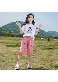 Set bộ quần áo trẻ em 18-45kg dành cho bé gái mẫu Hoa Vàng+ MI-ON. Thiết kế đẹp, chất liệu thoáng mát