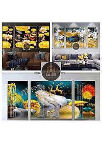 XẢ KHO TRANH TRÁNG GƯƠNG BỘ 3 BỨC SIÊU TO DÀI 1,4M, XẢ KHO GIÁ XƯỞNG