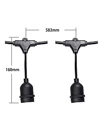 Dây đèn trang trí ngoài trời chống nước dùng cho quán cà phê, trà chanh, trà sữa đuôi đèn chống nước -thương hiệu Kiotool