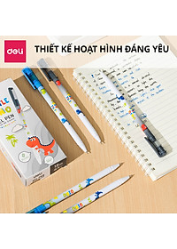 Bút gel học sinh Deli 0.5mm mực Xanh/Đen - Chất lượng mực an toàn trơn tru, thân bút trang bị đệm tay chống trượt - EG30