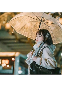Ô đi mưa trong suốt - dù che mưa che nắng trong suốt, bền- đẹp