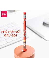 Bút chì lục giác có tẩy One Piece Deli - Bút chì gỗ - Phù hợp cho học sinh viên văn phòng ghi chú tập viết vẽ phác thảo - Loại 2B/HB - 12 chiếc/hộp - EC021