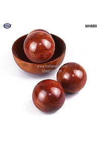 Combo 2 quả bi lăn tay gỗ hương để mộc (Đủ size) Mát xa giúp dẻo tay, chống mỏi toàn diện