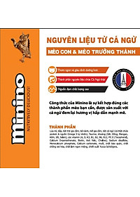 Thức ăn cho mèo con & mèo trưởng thành Minino Tuna Flavored vị cá ngừ gói 1.3kg