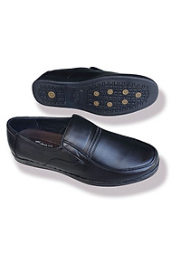 Giày nam mũi tròn bigsize da bò cao cấp Trường Hải đế cao su may chắc chắn không trơn