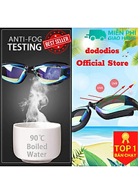 Kính bơi cận có độ (Màu Đen/Hồng) độ cận thị từ 1.5 độ đến 8.0 độ dododios mắt kính cản tia UV hạn chế sương mờ