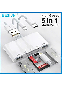 Đầu Đọc Thẻ Nhớ SD TF Micro SD Chân Type C Type A USB 3.0 Dùng Cho iPhone, iPad, Điện Thoại Android, Máy Tính, PC, Laptop, Máy Ảnh – Hàng Nhập Khẩu