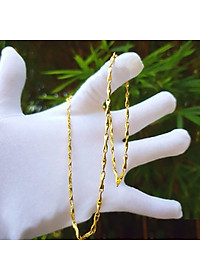 Dây Chuyền Phong Cách Hàn Quốc Nam Mạ Vàng + TẶNG LÁ BỒ ĐỀ MAY MẮN TÀI LỘC ĐỂ VÍ ĐIỆN THOẠI