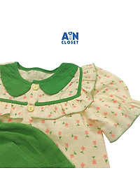 Bộ quần áo lửng bé gái họa tiết Hoa Sao nhái vàng quần xanh cara - AICDBGPF9UDL - AIN Closet