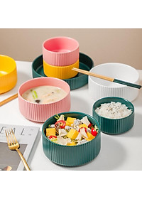 Tô Sứ Vân Sọc, Tô đựng mì salat , Tô canh sứ màu La Mã cao cấp không chì