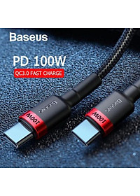 Cáp Sạc Nhanh Cafule 100W Dài 2M, Quick Charge 3.0 Kết Nối Type-C To Type-C Cho Điện Thoại Hàng Chính Hãng Baseus