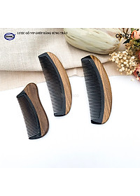 Lược Gỗ Thơm Ghép Răng Sừng Đen Cao Cấp HAHANCO (Đủ Mẫu) Kiểu Dáng Châu Âu- COH271