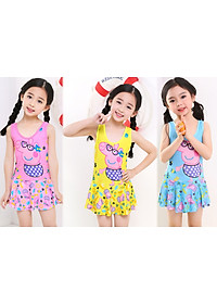 Đồ Bơi Hoạt Hình Họa Tiết Heo Hồng BB016 MayHomes Đồ Bơi Bé Gái Cute Kiểu Váy