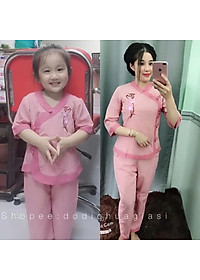 Đồ Lam Đi Chùa # Tim Phối # Đồ Bộ Nữ Mẹ Và Bé # Quần Áo Bé Gái