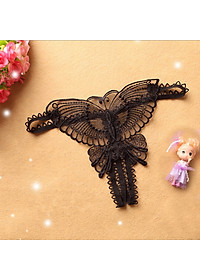 Quần lót ren nữ cánh bướm - Đen