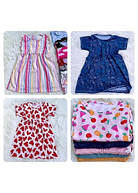 Váy đầm bé gái tay ngắn thun cotton co giãn giao nhiều hoạ tiết khác nhau cho khách MamLa