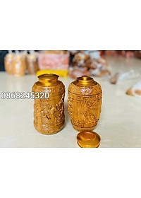 Hộp trà chè gỗ bách xanh lắp đồng cao cấp kt 20×11cm