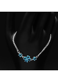 Lắc Tay Nữ Bạc Hiểu Minh LTU482B cỏ 4 lá may mắn bạc ta