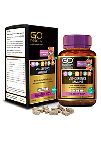 GO KIDS VIR-DEFENCE IMMUNE 60 VIÊN- Viên nhai tăng sức đề kháng chotrẻ 2+ nhập khẩu chính hãng GO Healthy New Zealand