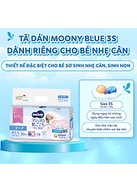Tã dán cao cấp Moony 3S dành cho trẻ sơ sinh dưới 3 KG