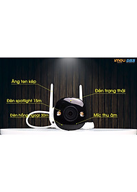Camera wifi Imou-F42FP Có Màu Ban Đêm 4.0MP Siêu Nét  FULLCOLOR 24/7 , CHỐNG NƯỚC IP67 tích hợp đèn Spotlight (tặng kèm đầu đọc thẻ nhớ cao cấp) - Hàng nhập khẩu