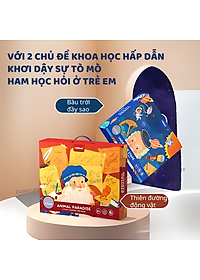 Đồ chơi lắp ráp mô hình lắp ghép robot vũ trụ, Đồ chơi khoa học Stem cho bé 5,6,7,8,9,10 tuổi Mideer stembox