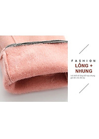 Găng tay nữ cảm ứng lót nỉ siêu ấm mùa đông- gang tay nu cam ung lot ni am mua dong