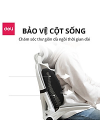 Đệm Lót Lưng Ghế Văn Phòng Deli - Thiết Kế 3D Lưới Thoáng, Ngồi Thiền Giúp Chống Đau Lưng, Đau Xương Cụt, Đau Thần Kinh Tọa Dành Cho Dân Văn Phòng, Lái Xe, Sinh Viên, Người Bị Trĩ - VS750 / VS751