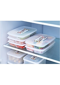 Hộp nhựa bảo quản thực phẩm đa năng và tiện lợi có chia 4 ngăn Nakaya - Hàng nội địa Nhật Bản.