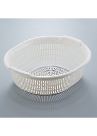Bộ 01chậu & 01rổ nhựa Oval Sanada Seiko 5.3L cao cấp có tay cầm tiện dụng - Hàng nội địa Nhật Bản.