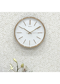 Đồng hồ treo tường Nhật Bản Rhythm CMG437NR13, Kích thước 30.0 x 4.2cm, 700g ,Vỏ nhựa cao cấp, dùng PIN