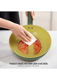 Chảo phủ sứ cao cấp Elmich Olive EL-5965OV nhiều size, Hàng chính hãng, dùng được mọi bếp - JoyMall