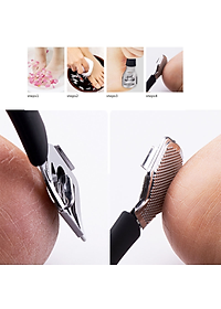 Dụng Cụ Chà Gót Chân Cây Mài Gót Chân Inox Tẩy Da Chết Làm Nail Kèm Dao Cạo