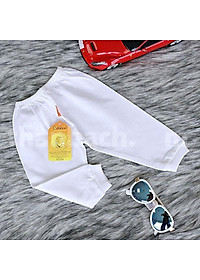 Sơ sinh - Quần sơ sinh dài mặc bỉm trắng trơn BABIBOO - BB32