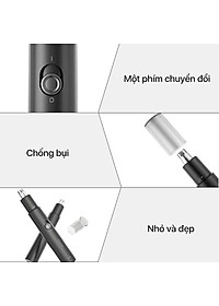 Máy tỉa lông mũi ShowSee C1-BK cầm tay có thể tháo rời với dao cắt hai lưỡi xoay 360 ° - Hàng chính hãng