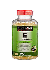 Vitamin E Mỹ Kirkland Signature E 180mg (400 IU) – Giúp đẹp da, tóc, làm chậm quá trình lão hóa và tăng sức khỏe tổng thể - QuaTangMe Extaste