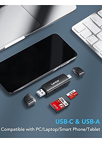 Đầu đọc thẻ nhớ Lexar RW310X Dual-Slot SD / MicroSD USB 3.2 Type-C và Type-A, tốc độ đọc 170Mb/s - Hàng chính hãng BH 12 tháng