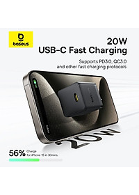 Bộ Cốc sạc và Cáp sạc nhanh Baseus Super Si PD 20W CCCJGCC for iPhone 12 (Hàng chính hãng)