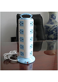 Ổ Điện 5 Tầng Hình Tháp Gồm 20 Ổ Cắm Và 3 Cổng Sạc USB Dùng Cho Chân Cắm 2 Chấu Tròn Đường Kính 4.8mm