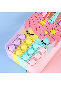 Túi ví Pop It Dễ Thương, Túi Trang Điểm hình unicorn siêu xinh