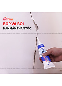 Keo Vá Tường Chống Thấm LKB 250gr - Trám Trét Vết Nứt Khe Hở Tường - Chống Mốc Ẩm Làm Sạch Tường - Mifan Hàng Chính Hãng