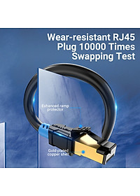 Dây cáp mạng nối dài CAT6 SSTP VENTION dài 1m đến 5m IBLB - Hàng chính hãng