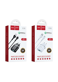 Bộ sạc nhanh Hoco C12Q 18W Type-c Smart hỗ trợ QC3.0 - Hàng chính hãng