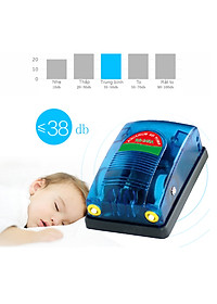 Máy Sủi Khí Oxy 2 Vòi RS 348A tặng kèm 2 bộ dây quả sủi (Máy sục khí oxy dùng cho bể cá cảnh dưới